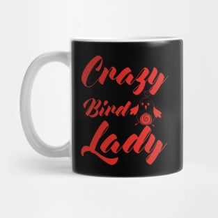 Crazy Bird Lady Red Mug